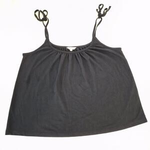 Madewell Tie-Strap‎ Trapeze Tank Top in Black size small